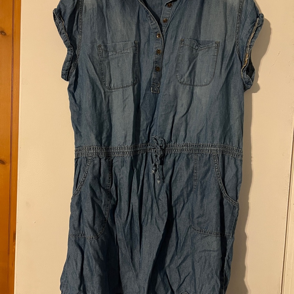 Sonoma Blue Denim Shirt Dress
